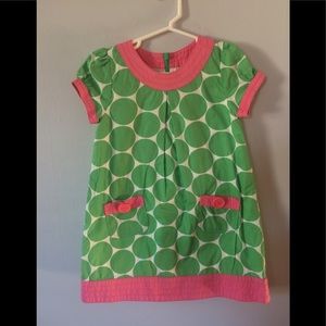 Boden dress green and pink size 5 to6Y